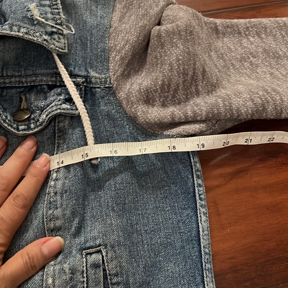 💙Beautiful Free People Denim knit Hoodie Jacket💙 - Picture 8 of 13